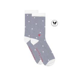 Chaussettes | JULES & JENN Chaussettes A Pois Coton Gris Blanc Blanc/Gris