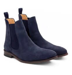 Boots | JULES & JENN Chelsea Boots Cuir Daim Marine Bleu