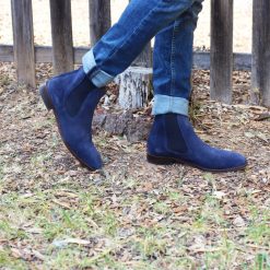 Boots | JULES & JENN Chelsea Boots Cuir Daim Marine Bleu