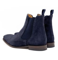 Boots | JULES & JENN Chelsea Boots Cuir Daim Marine Bleu