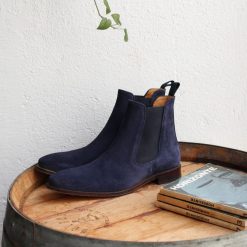 Boots | JULES & JENN Chelsea Boots Cuir Daim Marine Bleu