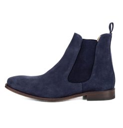 Boots | JULES & JENN Chelsea Boots Cuir Daim Marine Bleu