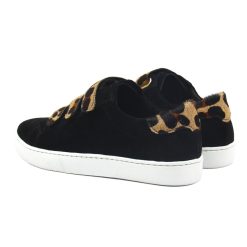 Baskets | JULES & JENN Baskets Scratch Cuir Daim Noir Leopard Noir/Leopard