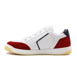 Baskets | JULES & JENN Baskets Retro Homme Cuir Blanc & Rouge Blanc/Rouge/Bleu