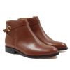 Bottines & Bottes | JULES & JENN Bottines Cavalieres Plates Cuir Camel