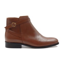 Bottines & Bottes | JULES & JENN Bottines Cavalieres Plates Cuir Camel