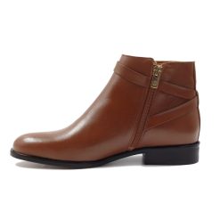 Bottines & Bottes | JULES & JENN Bottines Cavalieres Plates Cuir Camel