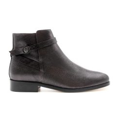 Bottines & Bottes | JULES & JENN Bottines Cavalieres Plates Cuir Irise Noir