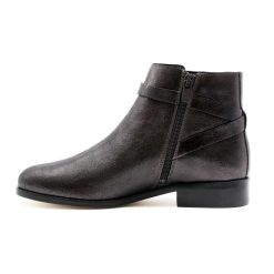 Bottines & Bottes | JULES & JENN Bottines Cavalieres Plates Cuir Irise Noir