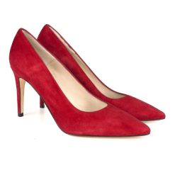 Escarpins | JULES & JENN Escarpins Cuir Daim Rouge