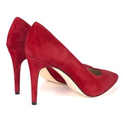 Escarpins | JULES & JENN Escarpins Cuir Daim Rouge