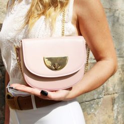 Sacs A Main | JULES & JENN Mini Sac Cuir Poudre Rose