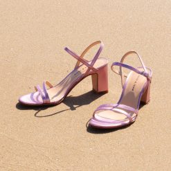 Sandales | JULES & JENN Sandales Talon Epurees Cuir Rose