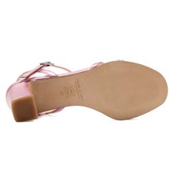 Sandales | JULES & JENN Sandales Talon Epurees Cuir Rose