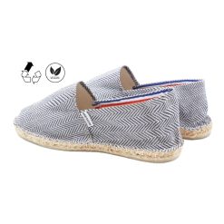 Espadrilles | JULES & JENN Espadrilles Coton Upcycle Blanc Bleu Blanc/Bleu