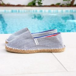 Espadrilles | JULES & JENN Espadrilles Coton Upcycle Blanc Bleu Blanc/Bleu