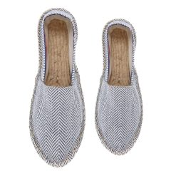 Espadrilles | JULES & JENN Espadrilles Coton Upcycle Blanc Bleu Blanc/Bleu