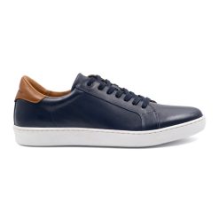 Baskets | JULES & JENN Tennis Lacet Cuir Bleu