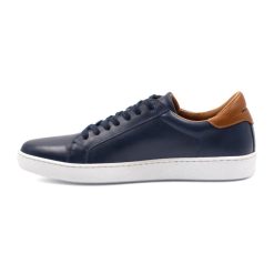 Baskets | JULES & JENN Tennis Lacet Cuir Bleu