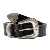 Ceintures | JULES & JENN Ceinture Far West Cuir Noir