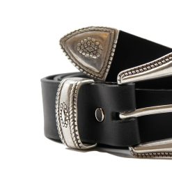 Ceintures | JULES & JENN Ceinture Far West Cuir Noir