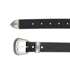 Ceintures | JULES & JENN Ceinture Far West Cuir Noir