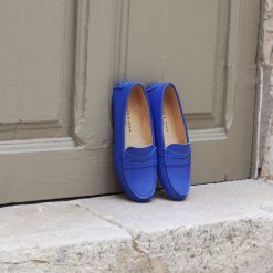 Mocassins & Derbies | JULES & JENN Mocassins Cuir Graine Bleu Royal