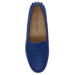 Mocassins & Derbies | JULES & JENN Mocassins Cuir Graine Bleu Royal