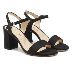 Sandales | JULES & JENN Sandales A Talon Cuir Daim Noir