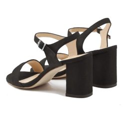 Sandales | JULES & JENN Sandales A Talon Cuir Daim Noir