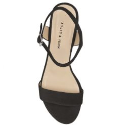 Sandales | JULES & JENN Sandales A Talon Cuir Daim Noir