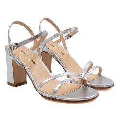 Sandales | JULES & JENN Sandales Talon Epurees Cuir Argente