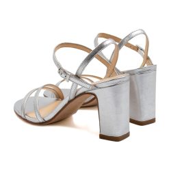 Sandales | JULES & JENN Sandales Talon Epurees Cuir Argente