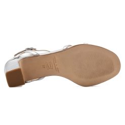 Sandales | JULES & JENN Sandales Talon Epurees Cuir Argente