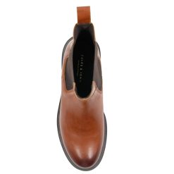 Bottines & Bottes | JULES & JENN Bottines Chelsea Crantees Cuir Cognac