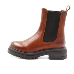 Bottines & Bottes | JULES & JENN Bottines Chelsea Crantees Cuir Cognac