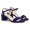 Sandales | JULES & JENN Sandales Moyen Talon Cuir Daim Bleu