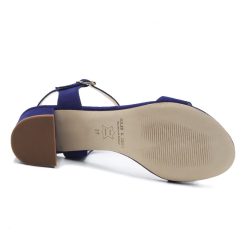 Sandales | JULES & JENN Sandales Moyen Talon Cuir Daim Bleu