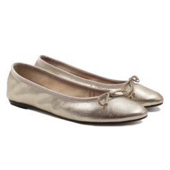 Ballerines & Slippers | JULES & JENN Ballerines Classiques Cuir Dore