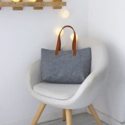 Sacs A Main | JULES & JENN Sac Cabas Drap De Laine Gris