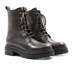 Bottines & Bottes | JULES & JENN Bottines Ranger Crantees Cuir Kaki