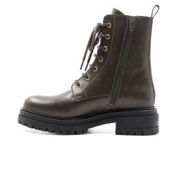 Bottines & Bottes | JULES & JENN Bottines Ranger Crantees Cuir Kaki