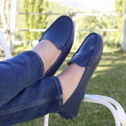 Mocassins & Derbies | JULES & JENN Mocassins Cuir Graine Bleu Bleu Marine