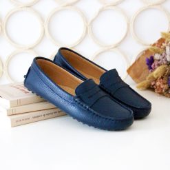 Mocassins & Derbies | JULES & JENN Mocassins Cuir Graine Bleu Bleu Marine