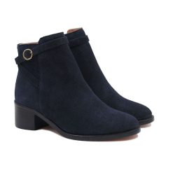 Bottines & Bottes | JULES & JENN Bottines Cavalieres Cuir Daim Bleu