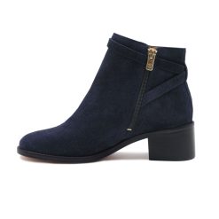 Bottines & Bottes | JULES & JENN Bottines Cavalieres Cuir Daim Bleu