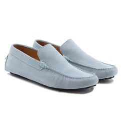 Mocassins | JULES & JENN Mocassins Cuir Daim Bleu Clair