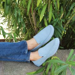 Mocassins | JULES & JENN Mocassins Cuir Daim Bleu Clair