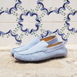 Mocassins | JULES & JENN Mocassins Cuir Daim Bleu Clair