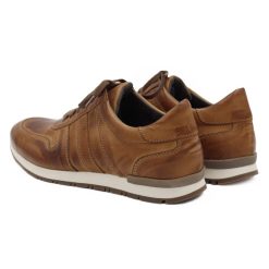 Baskets | JULES & JENN Sneakers Cuir Marron Cognac